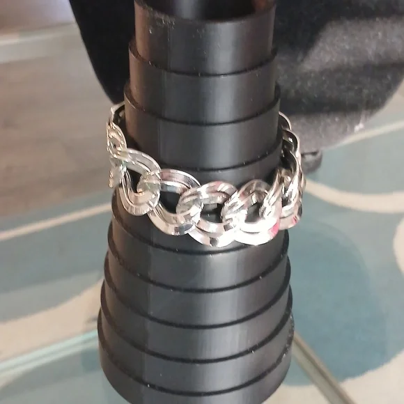 Monet Silver Chain Necklace and Bracelet Set - Picture 3 of 5